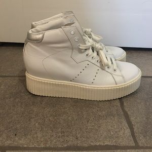 Steve Madden White Platform Sneaker Wedge